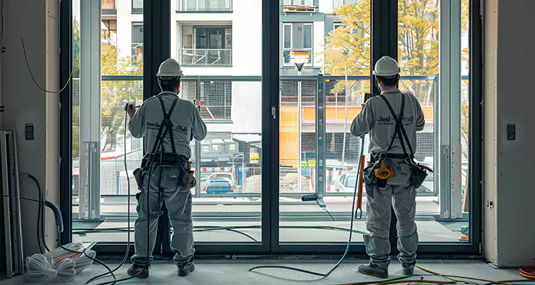 Patio Door Glass Replacement with Built-In Blinds in Eustis, FL